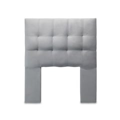 GENERICO - Respaldo De Cama 1.5 Plazas Manarola Felpa Gris