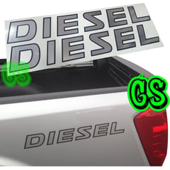 GRAVITY - Sticker Adhesivo Logo Diesel Nissan Np300 Pick Up Cromado