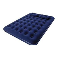 BESTWAY - COLCHÓN INFLABLE DOBLE + INFLADOR + 2 ALMOHADAS