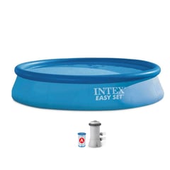 INTEX - Piscina Inflable 396x84cm Redonda Con Filtro 7290lt