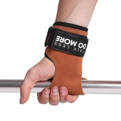 WORX - Muñequeras Grips Calleras Cuero Levantamiento Pesas x2