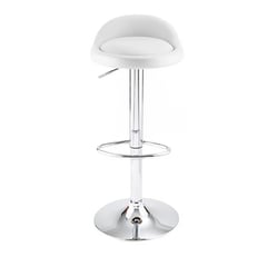 ESHOPANGIE - Silla Piso Bar Altura Regulable Taburete Respaldo Blanca