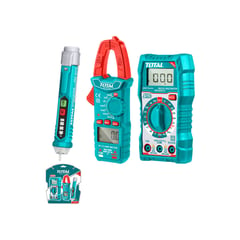 TOTAL TOOLS - Multitester Digital Multitester con Pinza Detector Voltaje TOTAL