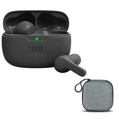 JBL - Audífonos Bluetooth WAVE BEAM NC Funda protectora Negro