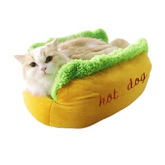 CRUSEC - Cama Hot Dog Talla L Suave Acolchada Mascotas Perro Gato