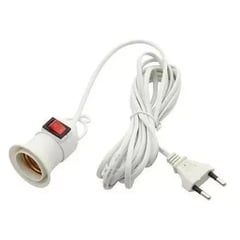 GENERICO - Soquete E27 Con Interruptor Cable 8 Mts Enchufe