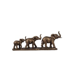 BORIA - Escultura decorativa familia de elefantes café