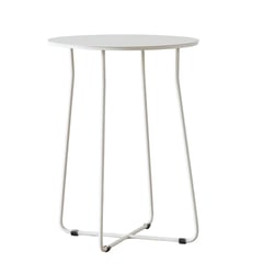 AMOBLE - Mesa Lateral Marchena Circular Metal Blanca V Amoblé