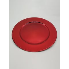 HERRERA MAISON - Set X4 Plato Base Perla Rojo Navidad