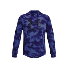 UNDER ARMOUR - Polerón Training Rival Terry Novelty Azul Hombre