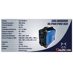 ALPHA PRO - Maquina De Soldar Profesional 160 Amp