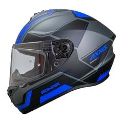 AXXIS - Casco de Moto Draken S Sonar D7 Azul Mate