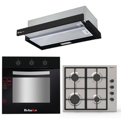 BEHNKE - Kit empotrado Horno+Encimera gas+Campana