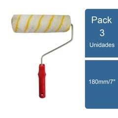 GENERICO - Pack 3 Rodillo Antigota Termofusionado 180mm/7" Lizcal