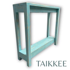 TAIKKEE - ARRIMO RUSTICO COLOR TURQUESA DECAPADO 90X80X25