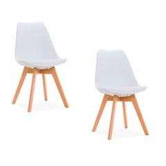 LUMAX - Set x2 Silla Nordica Eames Tulip Blanca