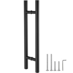 DEKANO - Manillon Doble Acero Inoxidable 80 Cm Para Puerta Madera