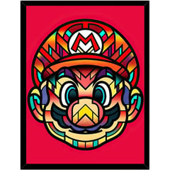 GENERICO - Cuadro Decorativo Mario Bros Abstracto Medidas 30x40 CM