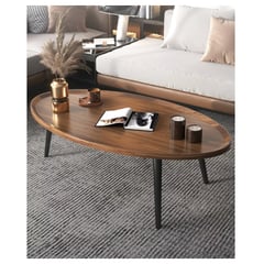 HOMER DESIGN - Mesa De Centro Elipse Living Vanguardia Madera Nactural