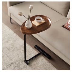 HOMER DESIGN - Mesa De Centro Lateral Living Vanguardia Madera Nactural