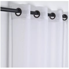 GENERICO - Set de Cortinas de tela Visillo tipo Velo Blanco 2 paños