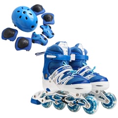 GENERICO - patines lineales ajustables con luz y protección Talla 33 a 36