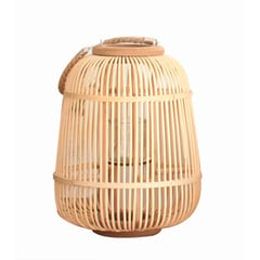 BOHEMIK - Lámpara porta velas de mesa de bambú boho