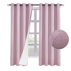 CASATUA - Cortina 100% Blackout Engomada Termica Set de 2 - Rosa