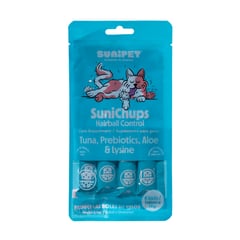 SUNIPET - SuniChups Snack Hairball Control Para Gato – 4 Tubos.