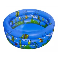 ANGELES DEL HOGAR - Piscina Inflable Para niños 3 Anillos 120cm Azul