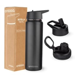 ONE2GO - Botella Termica Agua Acero Inox700ml - Negro