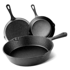 BLUEDREAMER - Set 3 Sarternes Hierrro Fundido tipo Wok