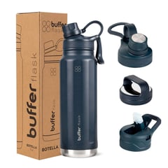 BUFFER FLASK - Termo Botella Agua Termica Acero Inox Buffer 1lt - Azul