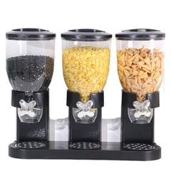 GENERICO - Dispensador Triple De Mesa Cereal Granos Dulces Frutos Secos