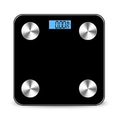 CRUSEC - Balanza Pesa Baño Usb Digital Bluetooth Recargable 180kgs Negro