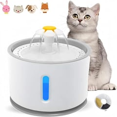 KOBA - Fuente Agua Gatos Perros 2.4l Bebedero Electrico + 4 Filtros