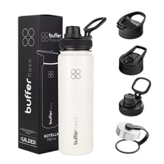 BUFFER FLASK - Termo Agua Acero Inox +4 Tapas - Crema