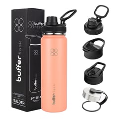 BUFFER FLASK - Termo Agua Acero Inox +4 Tapas - Coral