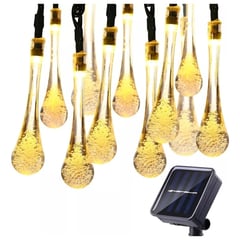 U BUY - Luces Navidad Solar Guirnalda Led Gotas De Agua 6 Metros