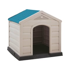 RIMAX - Casa Para Perro Mascota Grande Techo Azul 92x90x89cm