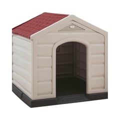 RIMAX - Casa Para Perro Mascota Grande Techo Rojo 92x90x89cm