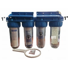 GENERICO - Filtro de agua 4 etapas anti sarro 10 x 2.5 pulgada polifosfato