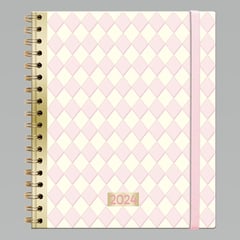 PREMIUM PAPER - Agenda Pastel Rosa 2024 Diaria