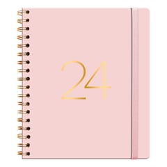 PREMIUM PAPER - Agenda PU Espiral Cuaderno Diaria Rosa