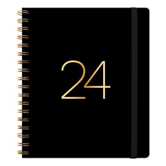 PREMIUM PAPER - Agenda PU Espiral Cuaderno Diaria Negra