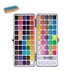 ESHOPANGIE - Juego Acuarela 90 Colors Regulares, Metalizados Y Fluorescen