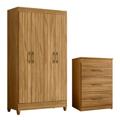 ROCH LTDA - COMBO CLOSET 4 PUERTAS + COMODA 3 CAJONES FREIJO 202204