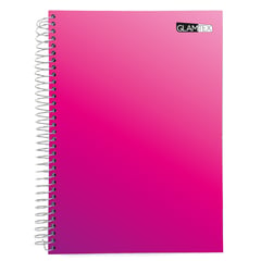 GLAM - CUADERNO SUPER CLASS 120H 7MM 4UNI 3 MATERIAS COLORS TEX