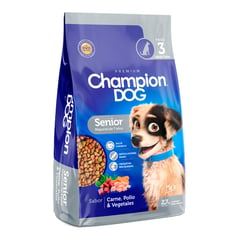 CHAMPION DOG - - Alimento Senior 7+ Carne Pollo y Vegetales 2.7 KG