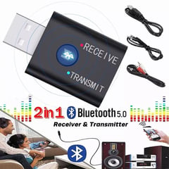 GENERICO - Transmisor Receptor Bluetooth 5.0 Usb/aux Auto Audio Tv